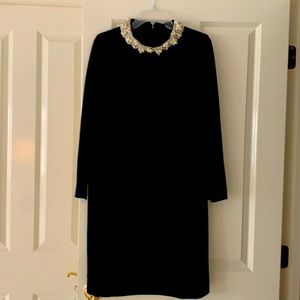 Beautiful navy dress with a unique collar